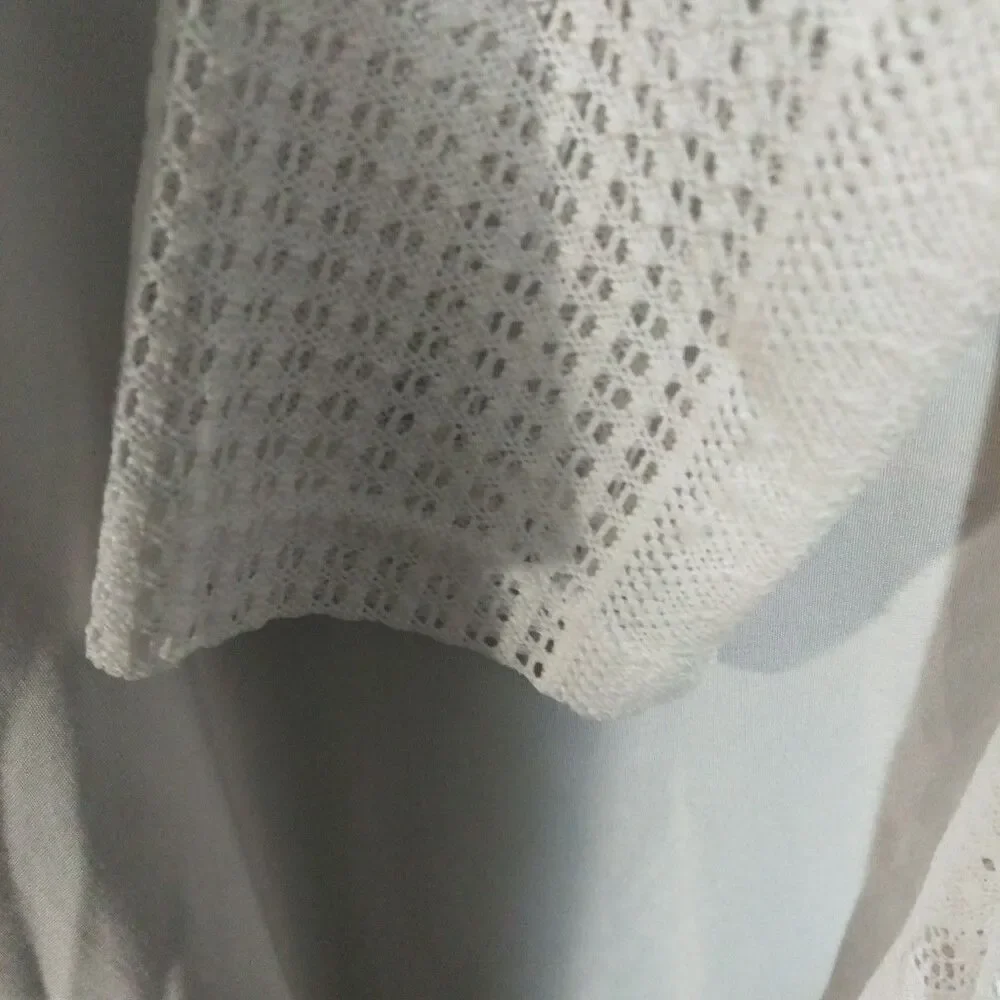 Cactus Size S Crochet White Cardigan With Lace. - Picture 7 of 12
